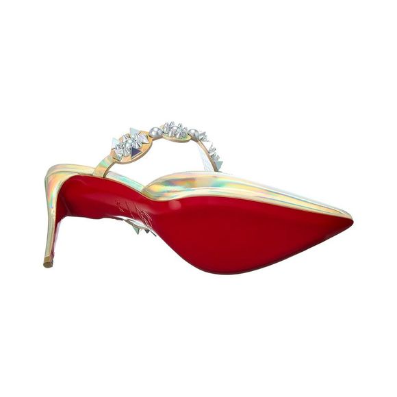 Christian Louboutin Miss Goldora 85 Patent Pump, Silver - Picture 4 of 5